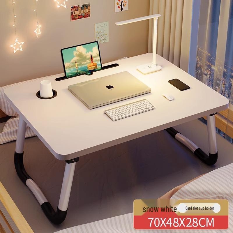 Foldable Bedside Table: Compact Desk for Dorms and Bedrooms