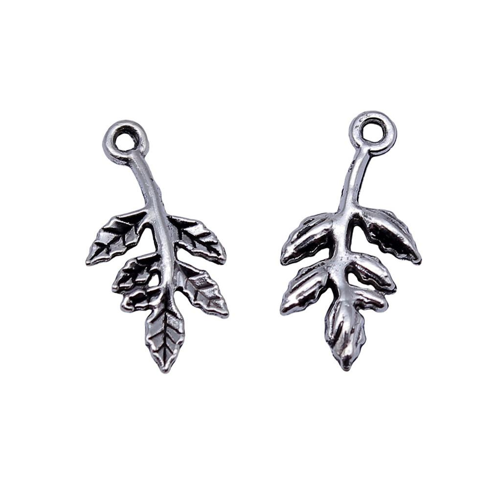 Filigree Leaf Charms Antique Alloy Pendants For Nature Inspired Jewelry
