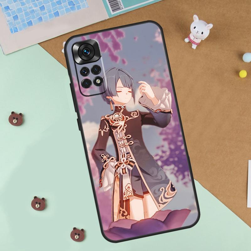 Genshin Impact Xingqiu Case For Xiaomi Redmi Note 13 14 9 10 11 12 Pro 10S 11S 12S Cover For Redmi 13C 10C 12C 14C
