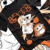 Umaru Doma Fanmake Himato Umaru Tshirt Anime Shirt Mens and Womens Summer Cotton Loose and Fashionable Round Neck Top