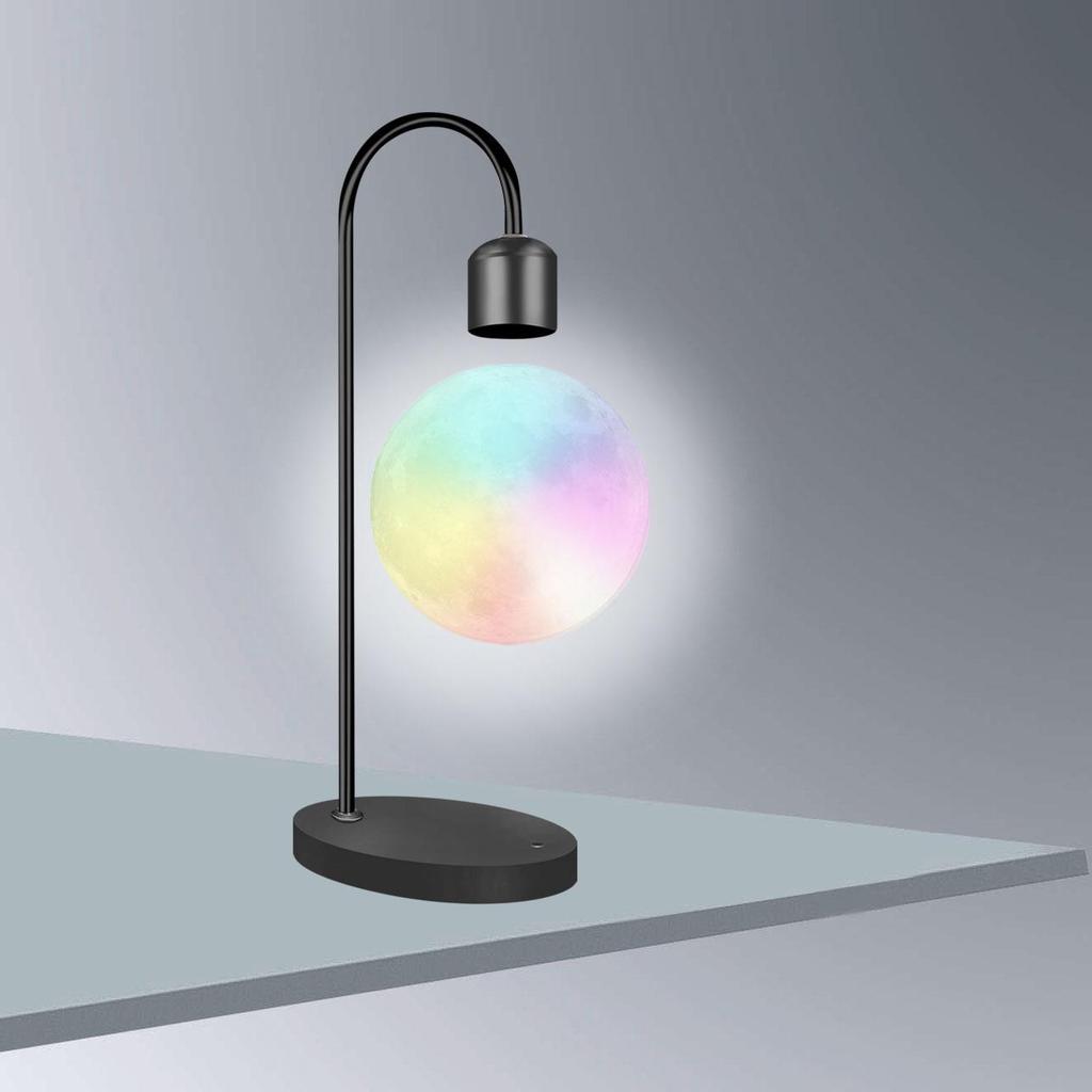 3D Printed Moon Lamp with Magnetic Levitation - Night Light & Eye Protection