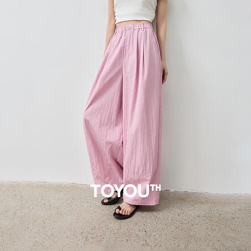 Chuyu Women s Textured Relaxed Fit Casual Pants S