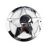Large Round Pentagram Label, Round Star Label, Punisher Label, Ghost Head Label, Metal 3D Three-dimensional Decoration.