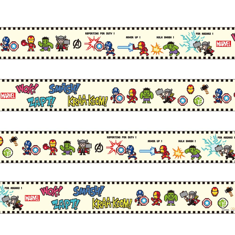 Sunstar Stationery Marvel Masking Tape YOJOTE S8580782 8-bit