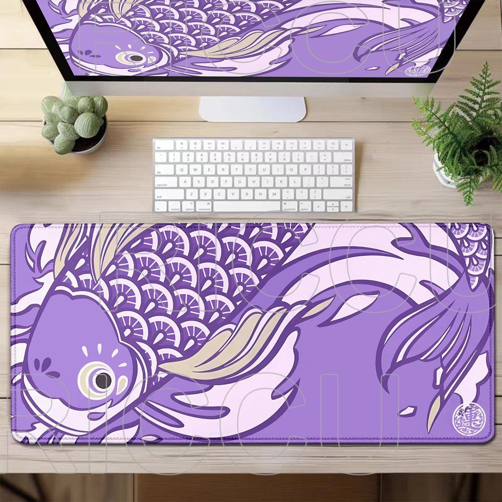 XXL HD Printing Large Desk Mat Mouse pad Japanese-style Koi Fish Cloud Gaming Keyboard 40x90cm MousePad Extended protective Pads