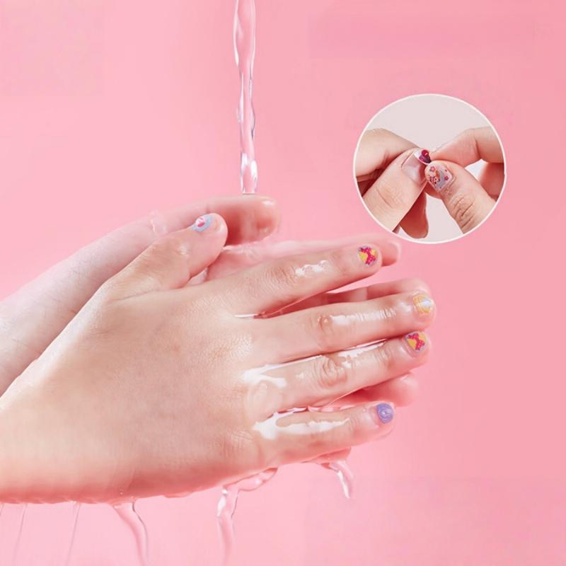 Children'S Nail Stickers Cartoon Unicorn Strawberry Butterfly Nail Stickers Diy Waterproof Detachable Nail Decoration Stickers