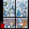 Santa And Snowflake Static Cling Window Stickers Home Decor Christmas For