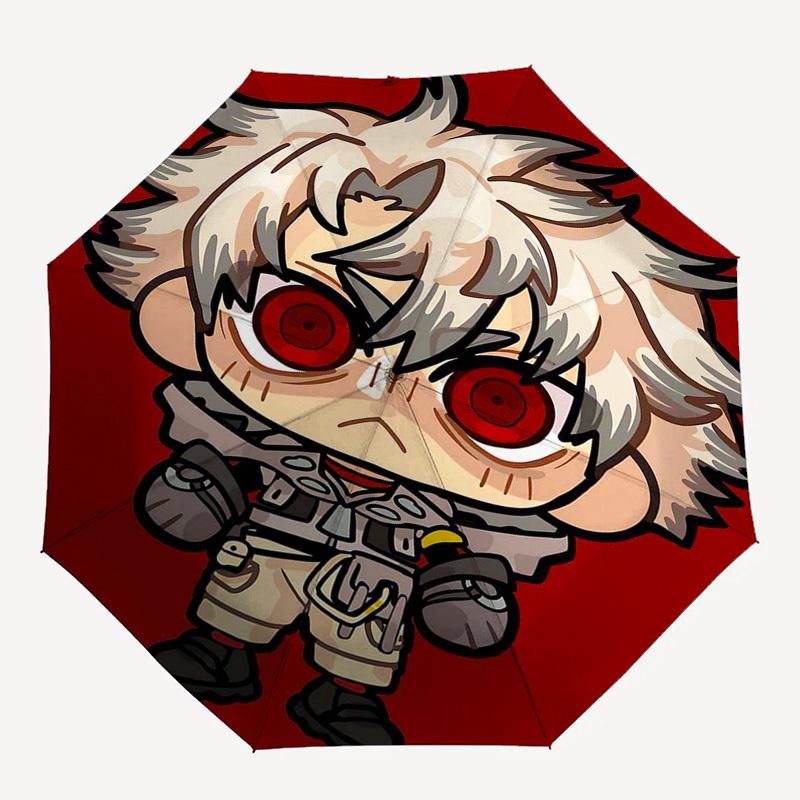 1pc Anime Character Outdoor Umbrella - Automatic Opening/Closing, Portable 3-Fold Design with 8-Rib Iron Frame - Perfect Gift for Fans, Travelers