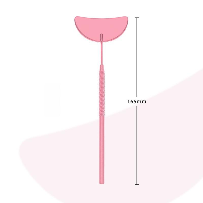 1Pc Stainless Steel Eyelash Extension Tool, Eyelash Exam Mirror, Crescent-Shaped Exam Mirror, Eyelash Auxiliary Device