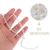 EXCEART Artificial Pearl Chain, Beaded Chain, Pearl Braid Chain, Obi-jime, 4mm Pearls, White Pearls, Craft Decoration, Pearl Garland, 10m, DIY, Handma