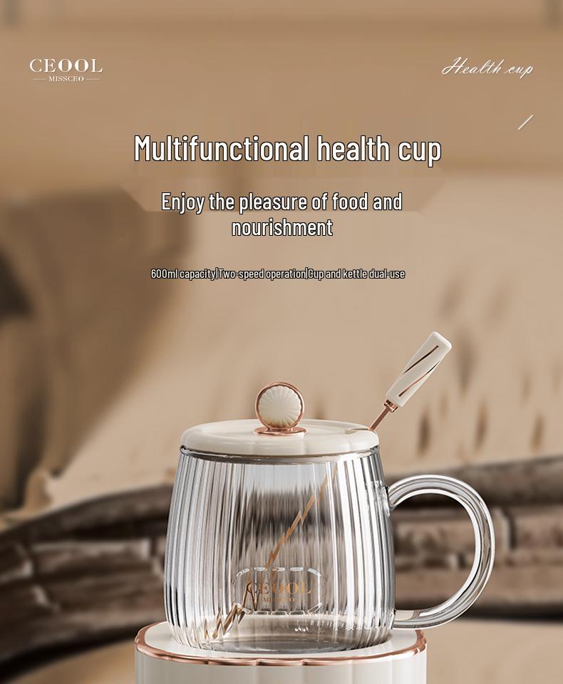 Kompaktní elektrický čajovar: Multifunkční mini zdravotní hrnec a květinová konvička na čaj se samostatným vařičem