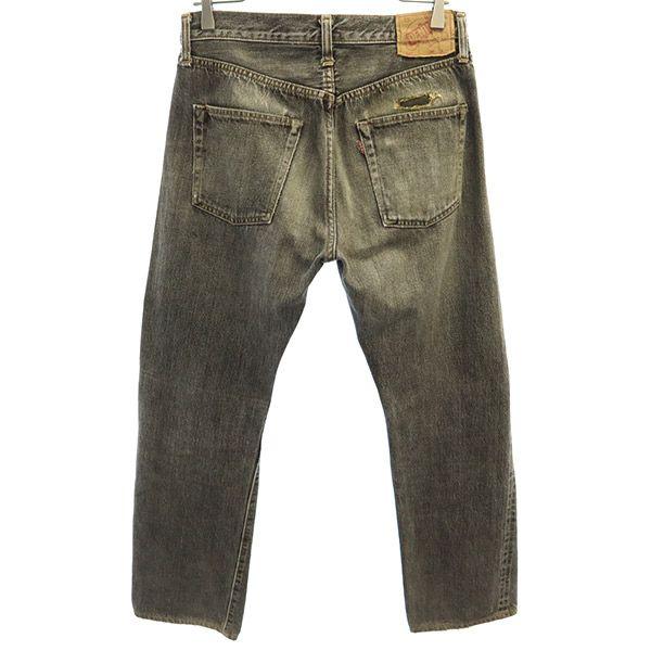 Denime initial Straight denim pants W32 gray jeans Men's Used