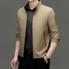 2024 Men's Autumn Casual Stand Collar Jacket - Versatile Business Style for Dad and Young