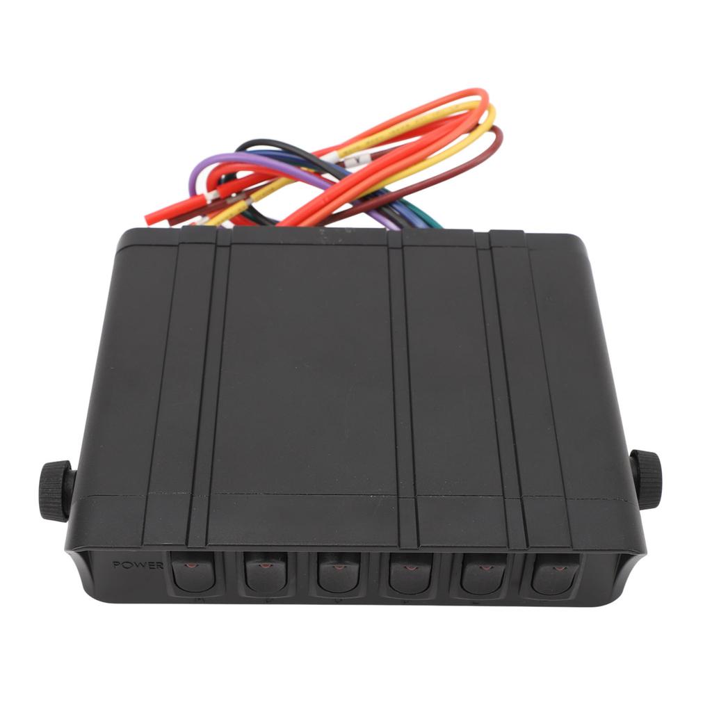 6 Gang Rocker Switch Box DC12V to 24V 40Amp SPST Toggle Switch Panel Box for Automotive Car Vehicle Boat RV SUV Red