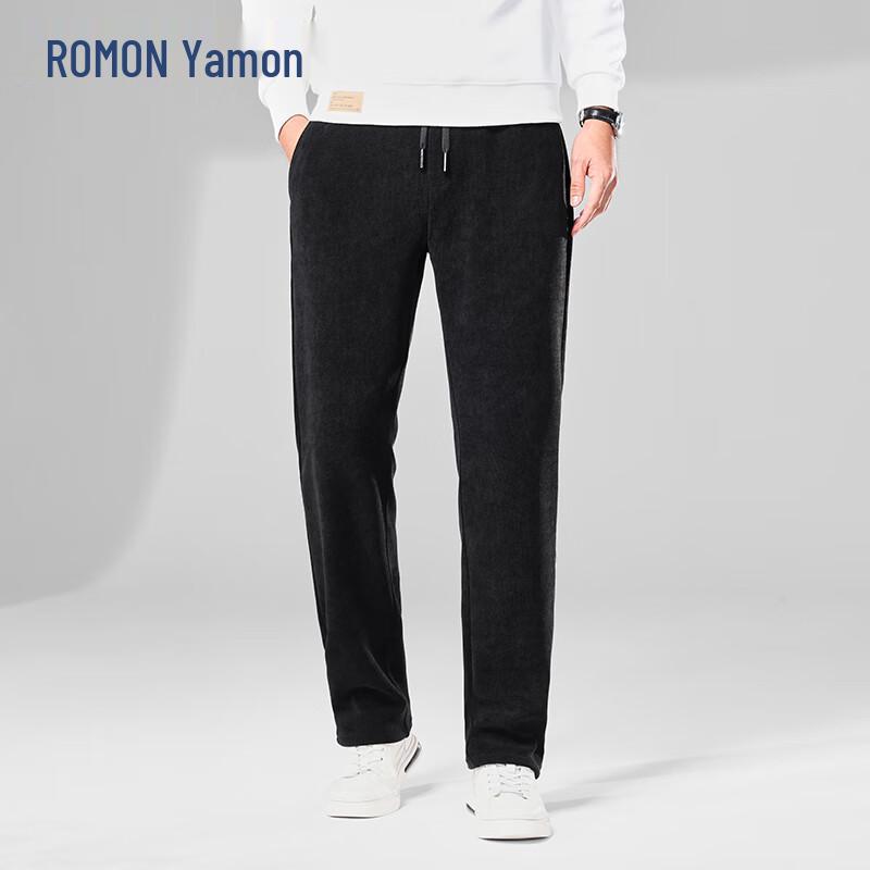 Romon Men's Autumn/Winter Straight-Leg Trousers