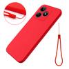 For Realme C51s 4G Case Liquid Silicone Anti-Scratch Phone Cover with Hand Strap