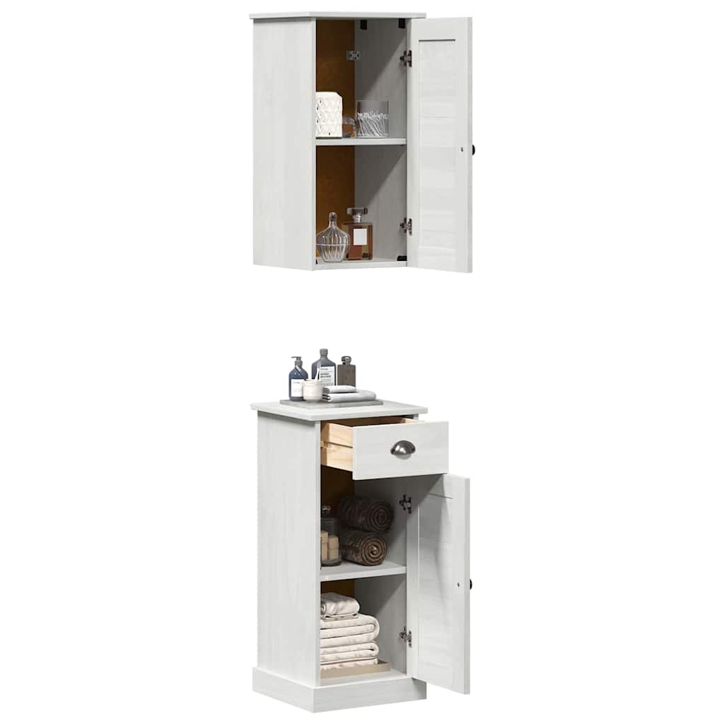 vidaXL VIGO Bathroom Cabinet Set 2 pcs White & Antique White 37 x 34 x 80 cm