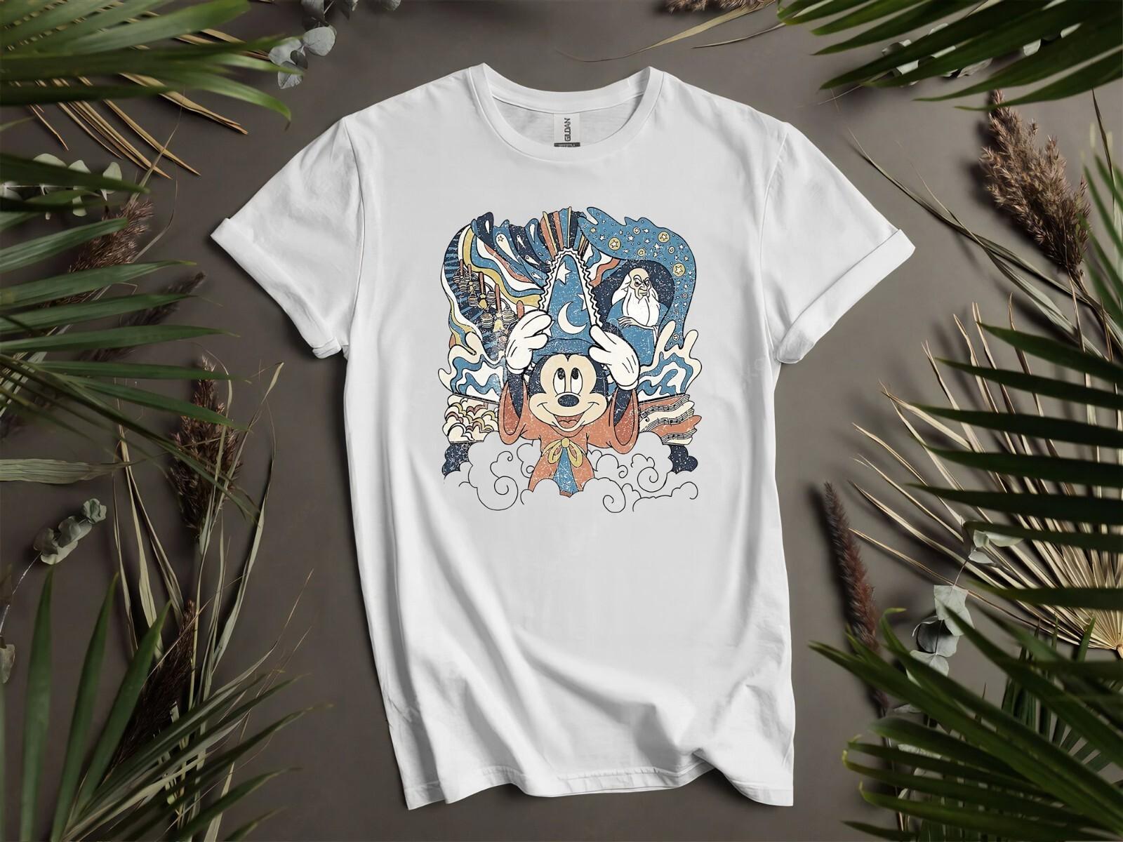 Disneyland Comfort Color Mickey Fantasia Hoodie Tshirt Men Women Unisex AD638 L