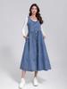 Women's Sleeveless Casual Denim Dress - Summer Style