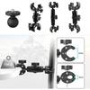 Double Clamp Camera Mount Clip Camera Crab Clamp Motorcycle Handlebar Clip Holder For Gopro Hero Insta360 DJI Camera Accessories