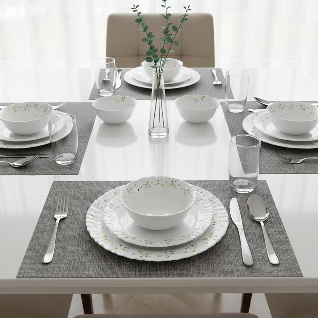 Dinner Set - 18 Pcs, Serving for 6 People Lightweight, Crockery