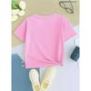 European sizes Girls' Summer Girl Group Cartoon Style Short Sleeve T-Shirt, Cute Idol Fashion Print,  Breathable And Non-Stuffy Clothing