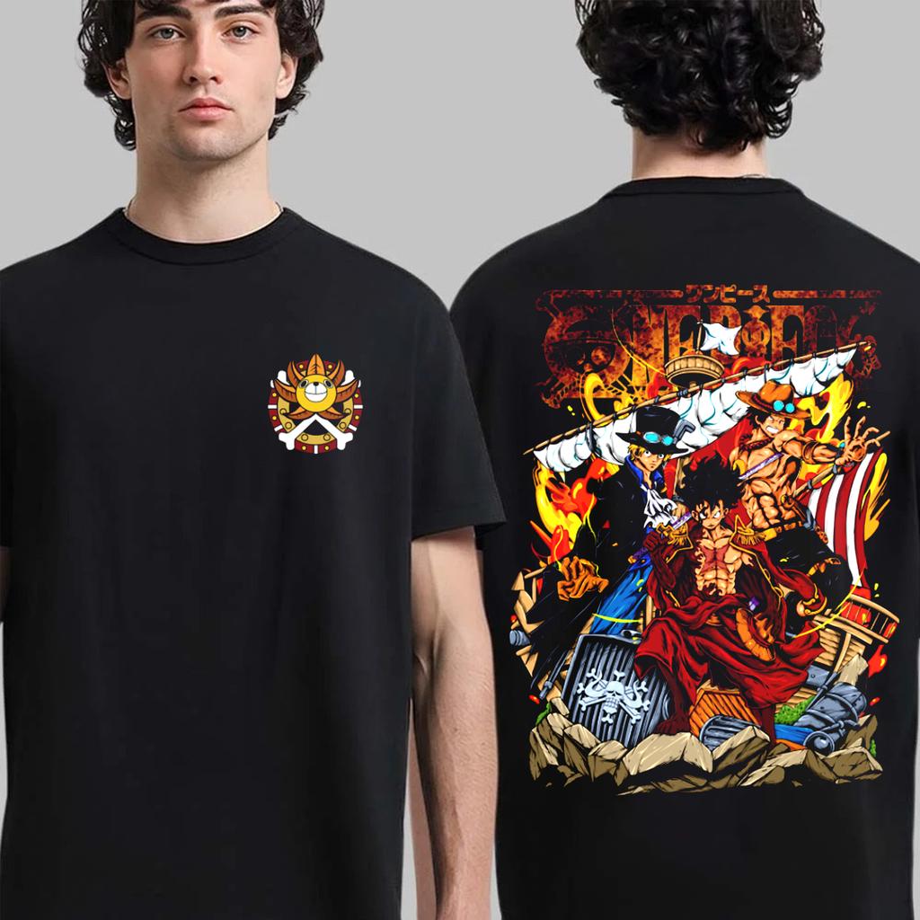 One Piece Anime T Shirt Unisex Unisex Cotton Short Sleeve Tee Tops 2026 Summer Luffy Zoro Sanji Graphic Print Streetwear Casual Y2k