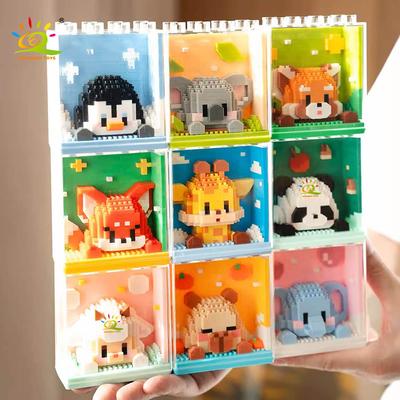 Süßes Tier Mikro Panda Modell Baustein Kinder Mini Haustiere Mit Displaybox Stadt Cartoon Tier Diamantsteine Spielzeug