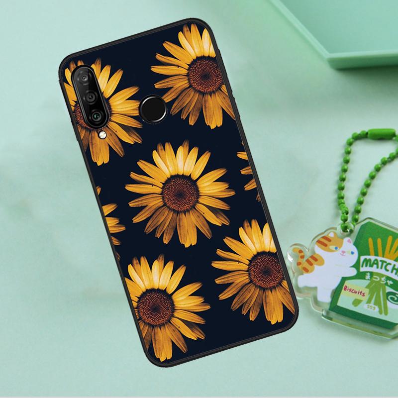 Beauty Yellow Sunflower For Huawei Nova 12i 12s 7i 8i 11i 9 10 SE Y90 Y60 Y70 Y72 Y61 Y91 P30 P40 Lite P60 Pro Case