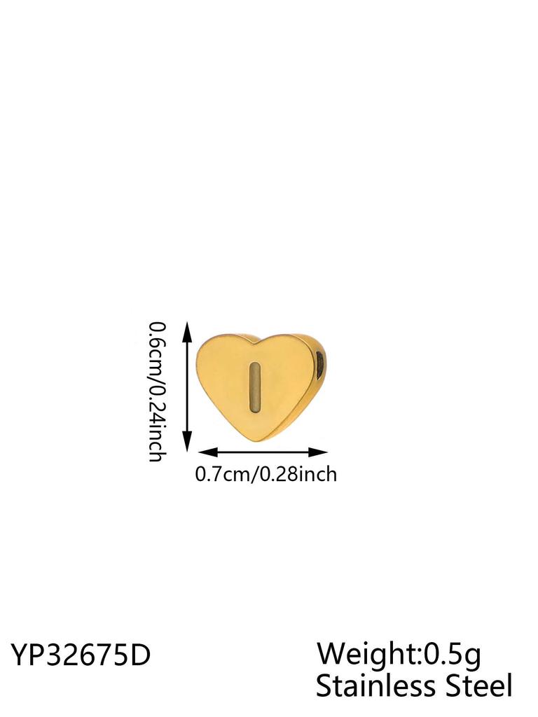 CARLIDANA Minimalist Gold Plated Stainless Steel Jewelry Initial Kids Alphabet Pendant Small Mini Heart Initial Letter Necklace