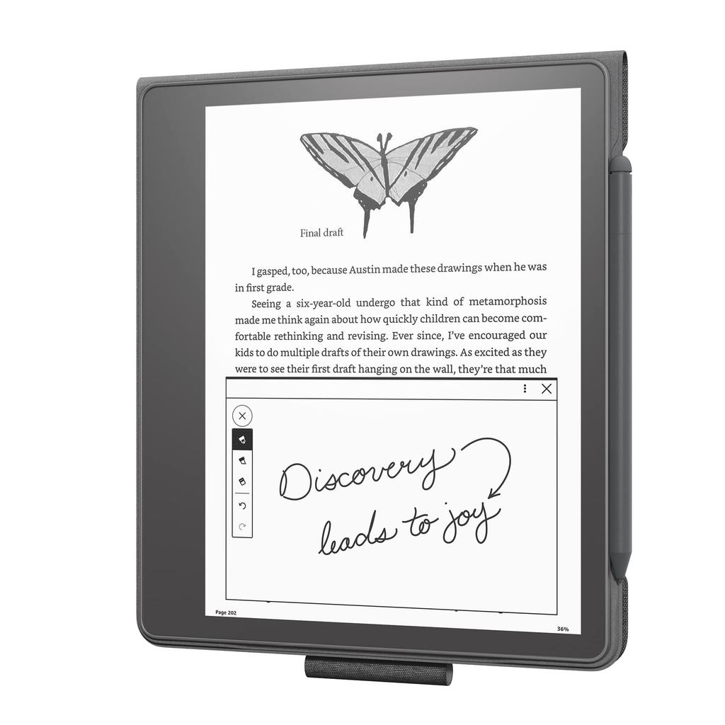 Amazon Official Fabric Folding Cover for Kindle Scribe and 2022 (Black) (2024 Releases)