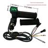 Grüner Lenkergriff-Schloss + Universeller Spannungsanzeige-Gasgriff für Elektroroller (12V-96V)
