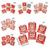6pcs Blessing 2025 New Year Money Pocket Traditional Good Lucky Money Bags Cartoon Red Packet  Bonus