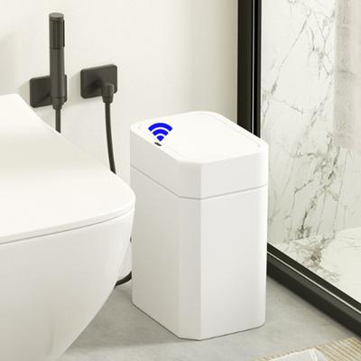 Lixeira Inteligente para Banheiro 10/14L Estreita com Sensor Inteligente Lixeira Automática para Vaso Sanitário Lixeira de Cozinha Casa Inteligente