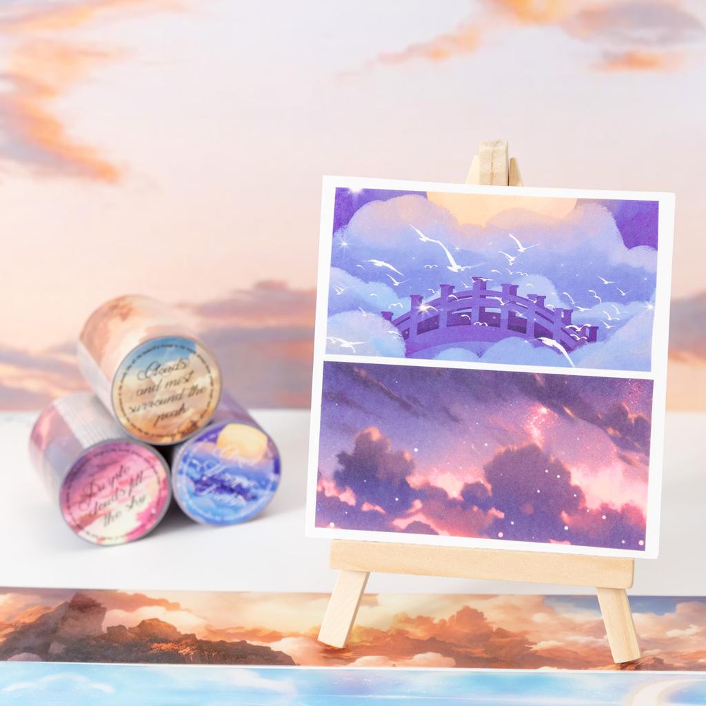1pcs/1lot Scrapbooking Stickers Decorative Adhesive Tapes Journey to the Sky Japanese Stickers