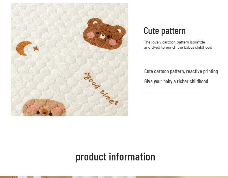 Baby Cotton Waterproof Antibacterial Mattress Pad - Washable Summer Pad