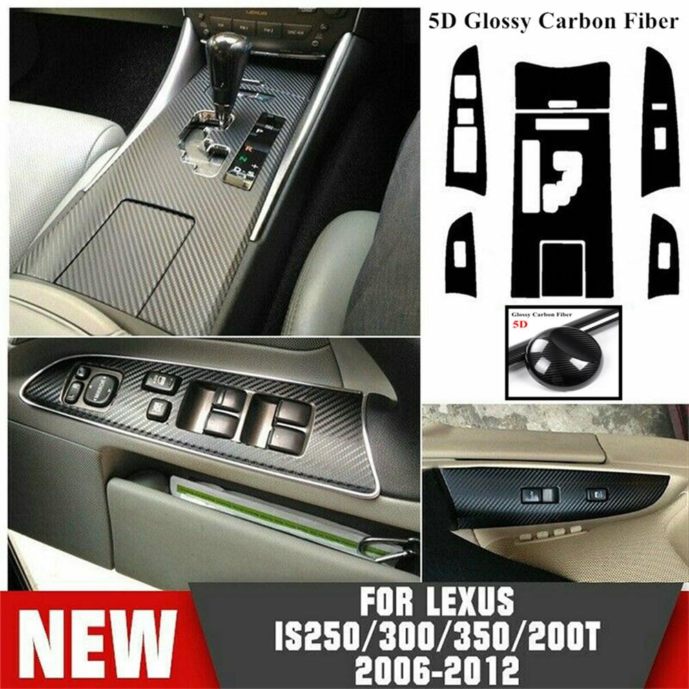 Interior Panel Cover Trim Glossy Carbon Fiber For Lexus Is250 300 350 2006-2012