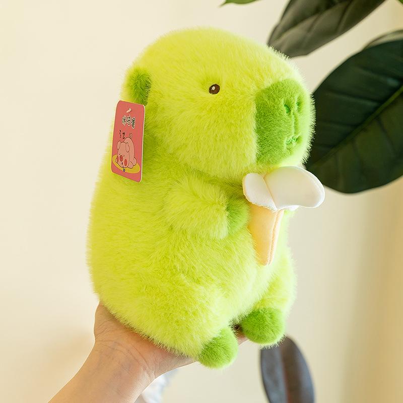 Cute Green Banana Kapibara Doll No Banana Green Capybara Jun Plush Toy Children's Sleeping Pillow