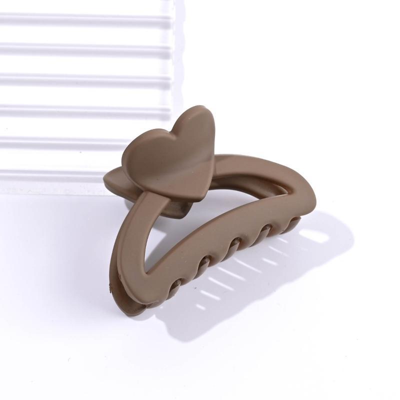 1/3 Pcs Minimalist Heart Hair Claw Clips Medium Size Anti-slip Hair Barrettes for Women Outdoor Dating