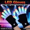 7 Colors Light Show LED Gloves Rave Light Finger Lighting Flashing Glow Mittens for Birthday Festival Glow Party Supplies