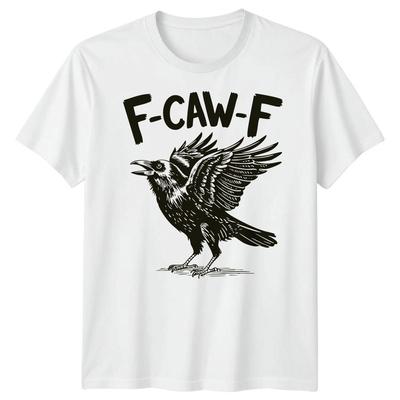 F-CAW-F T-shirt drôle Corbeau Raven Mème Sarcastique Gothique Halloween Adultes#18