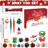 Cat Advent Calendar Christmas Blind Box Christmas Countdown Calendar for Kitten with 24 Pcs Assorted Cat Christmas Toys Gifts