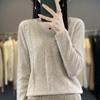 Spring Knitted Sweater, Pullover, V-neck Base Layer, Plush Sweater for Women