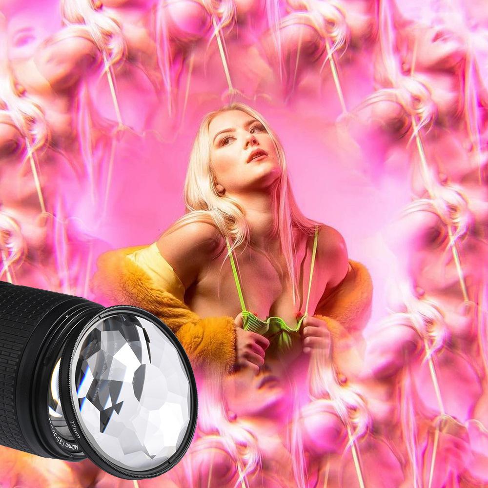 Puyi Kaleidoscope Special Effect Photography Accessories Camera Lens Filter 52-82Mm Prism Filter Glass For Dslr Slr Canon Nissan