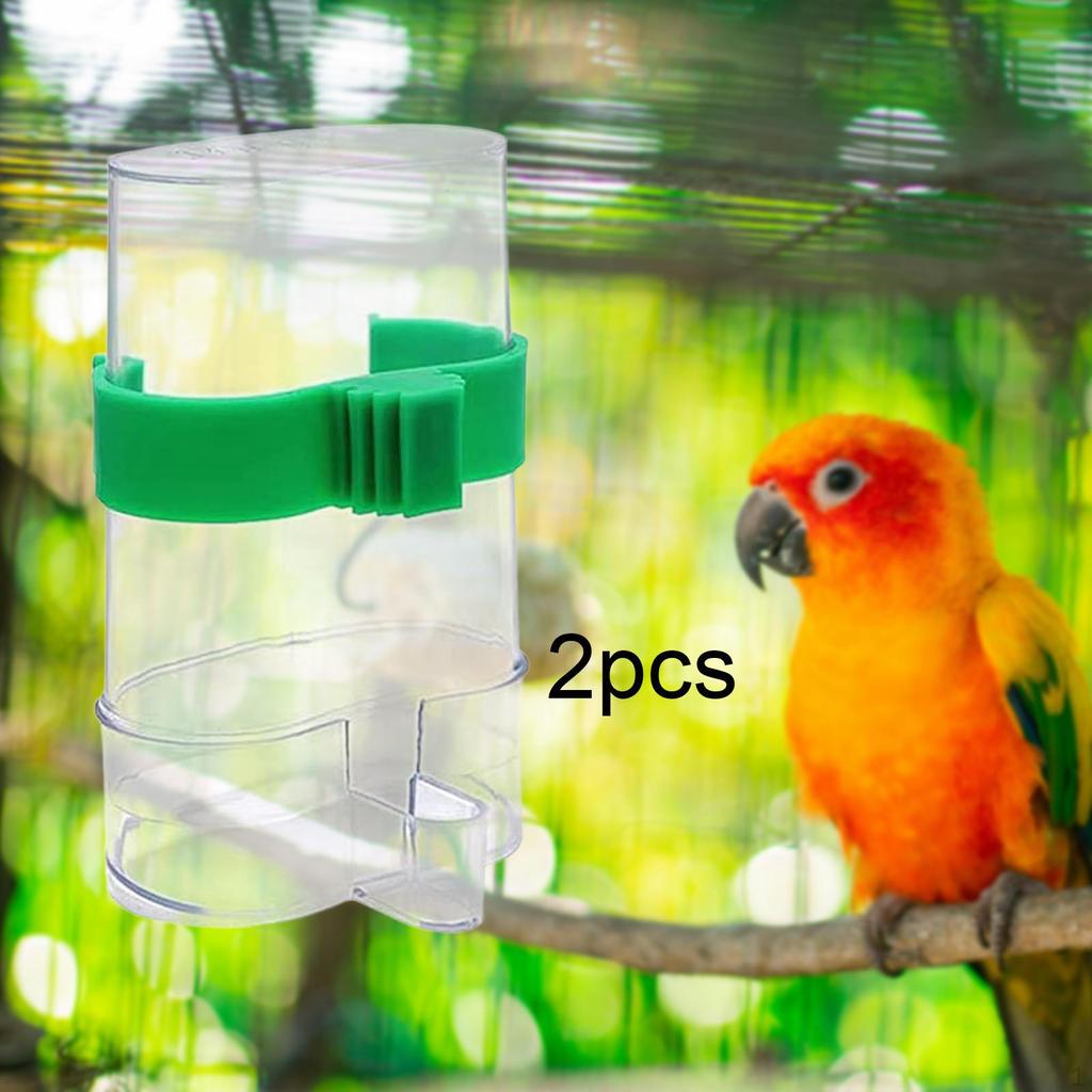 2Pcs Automatic Bird Water Feeder Food Container Parakeet Waterer for Budgies Lovebird Cockatiel