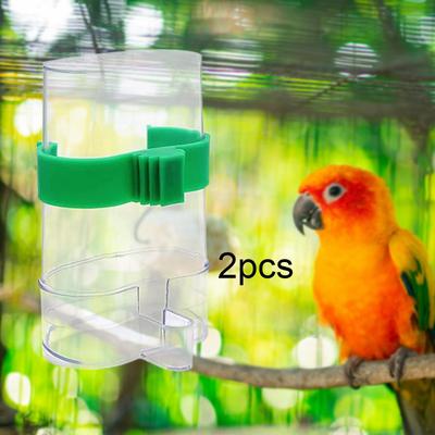 2 Peças Alimentador Automático de Água e Comida para Pássaros Bebedouro para Periquitos Agapornis Calopsitas