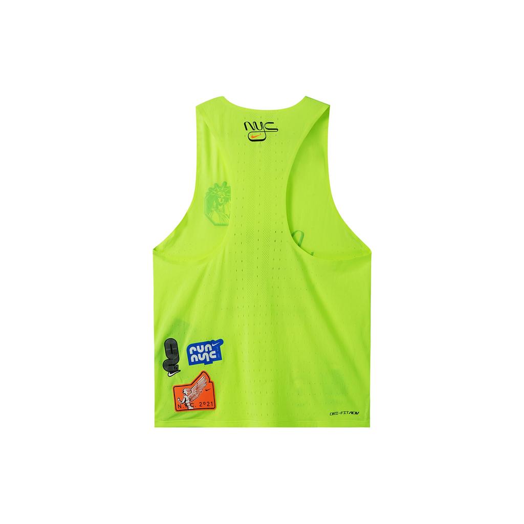 Nike AeroSwift NYC Marathon Run 2021 Dri-Fit ADV Singlet Running Vest Volt Men Streetwear DN7461-702