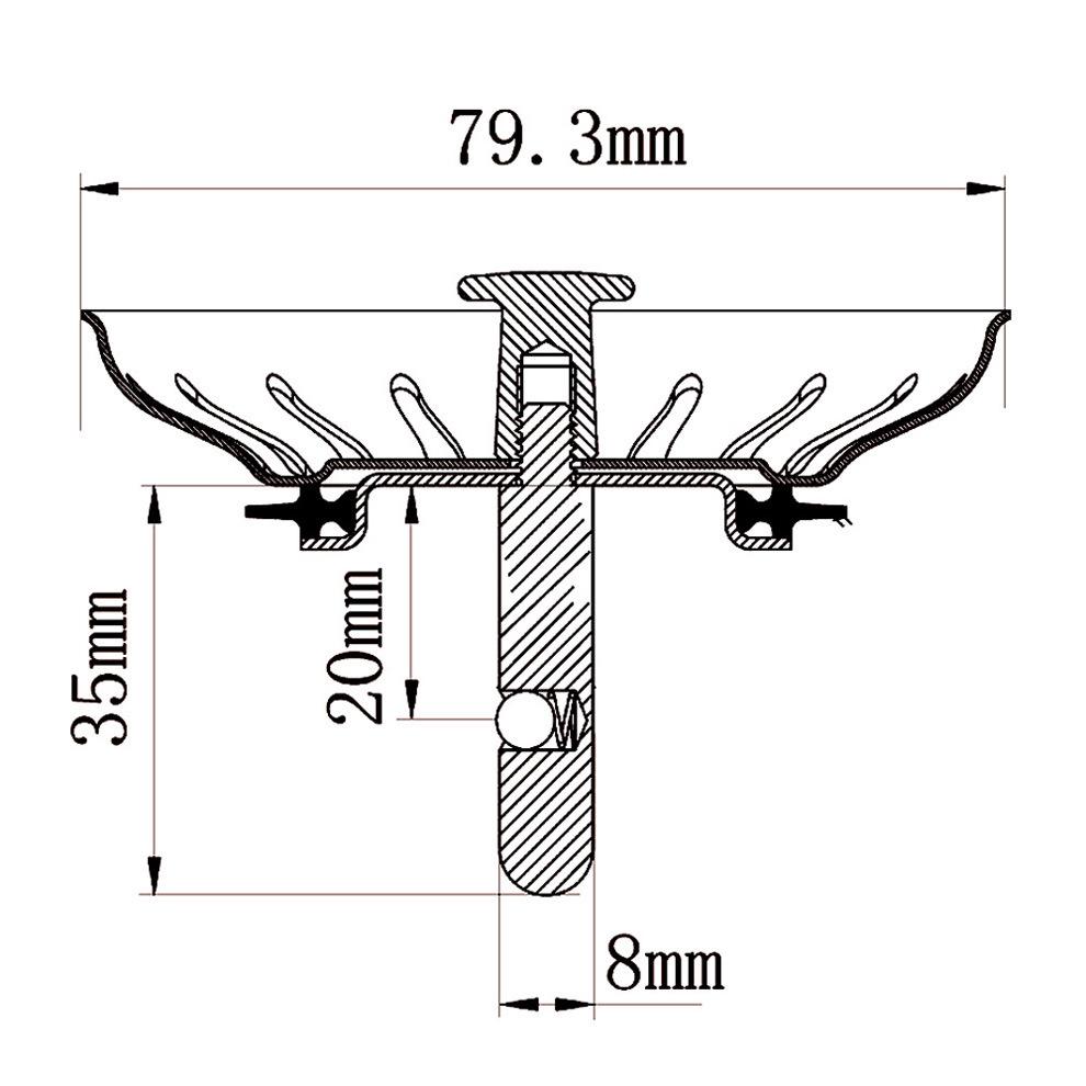Cross-Border Sink Drain Accessories: British Style Stainless Steel Drain Head