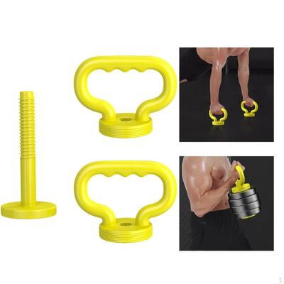 2 Pieces Adjustable Kettlebell Handles Dumbbell Converters Grips for Outdoor