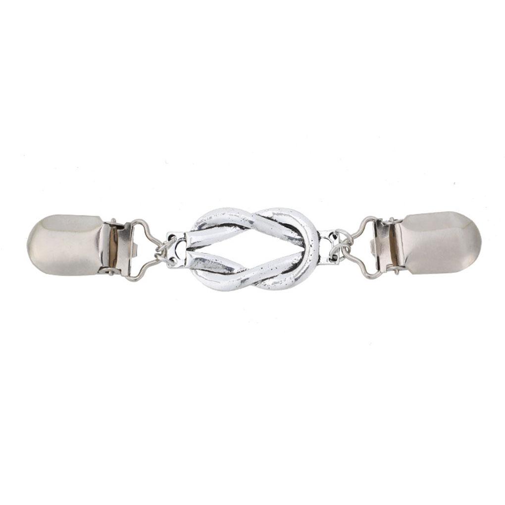 Accessory Decoration Shawl Collar Cardigan Clothes Brooch for Blouse Female Tightening Sweaters Chain Clip Shirts Clips